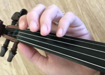 hold violin